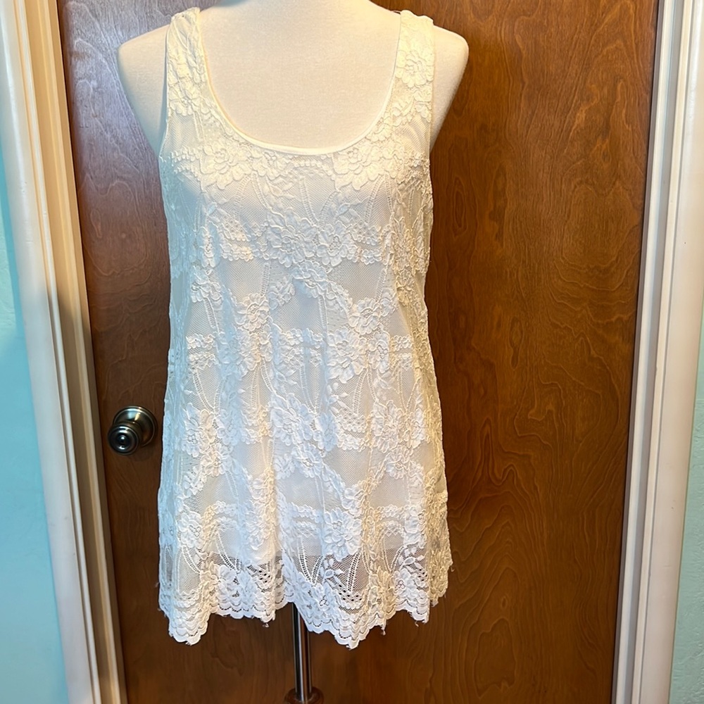 White Lace Tank